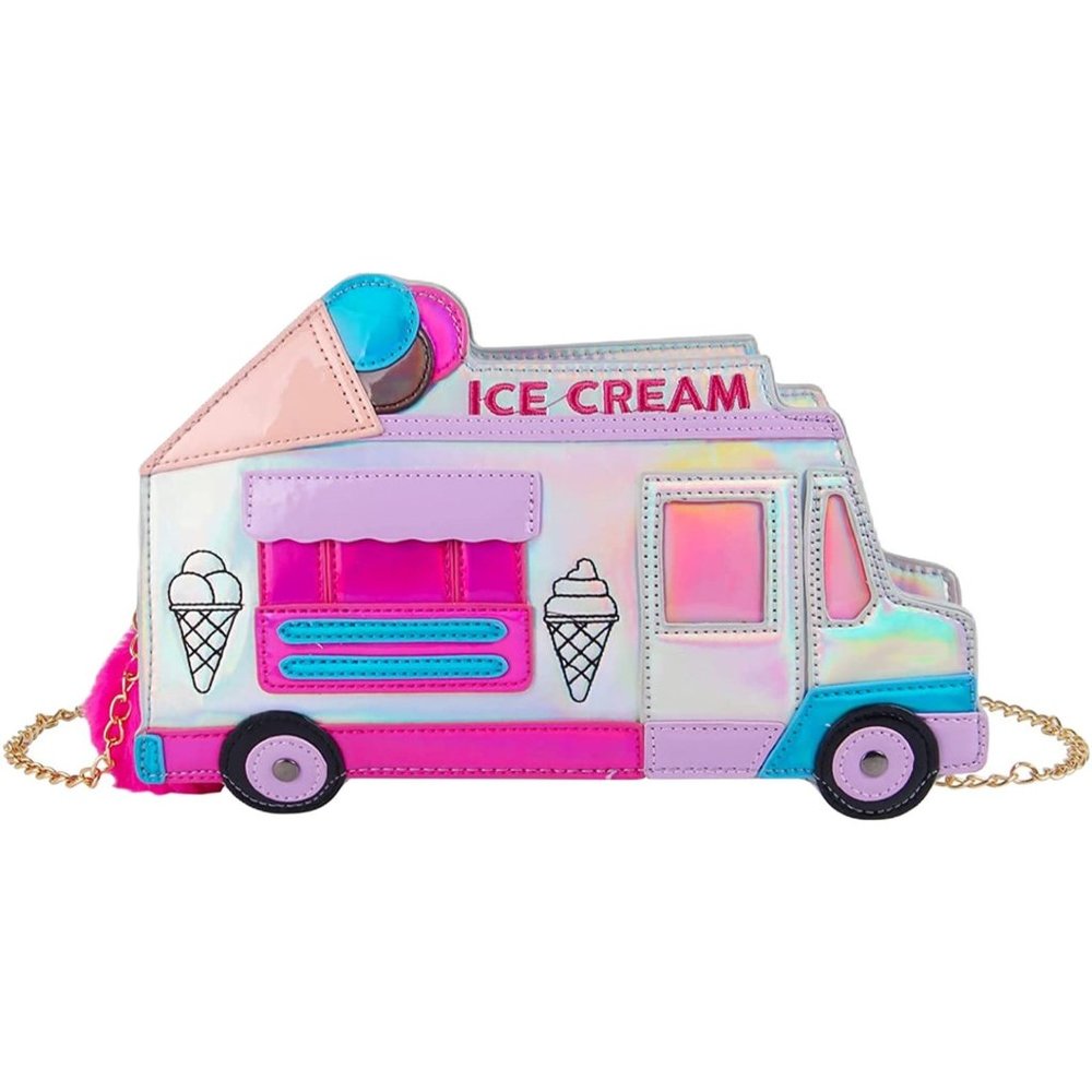 NOVELTY ICE CREAM TRUCK CAR HANDBAG CROSSBODY BAG - Picture 3 of 3